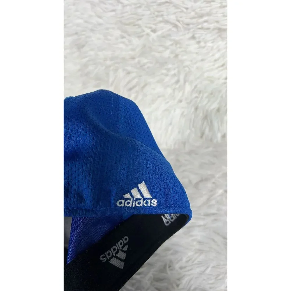 Adidas Hat Cap Fitted Mens XL Blue Aeroready Flex Athletic Golf Mesh Embroidered